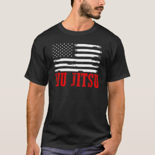 Braziliaanse Jiu Jitsu American Flag Usa Sports Mm T-shirt