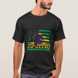 Braziliaanse Jiu Jitsu Amerikaanse vlag Amerikaans T-shirt