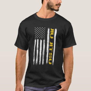 Braziliaanse Jiu Jitsu Amerikaanse vlag US Sports  T-shirt