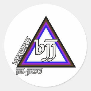 Braziliaanse Jiu Jitsu BJJ Driehoek van Vooruitgan Ronde Sticker
