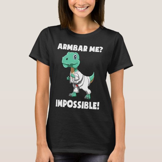 Braziliaanse Jiu Jitsu BJJ en Grappling Dino T-shirt (Voorkant)