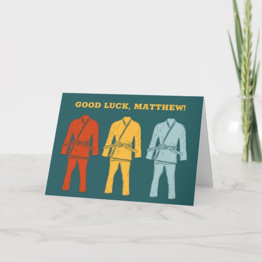 Braziliaanse Jiu Jitsu BJJ - Gepersonaliseerd Goed Kaart (Voorkant)