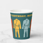 Braziliaanse Jiu Jitsu BJJ Gepersonaliseerd Papieren Bekers (Links)