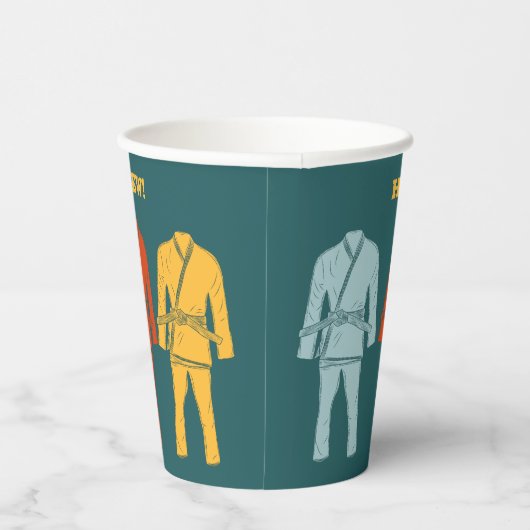 Braziliaanse Jiu Jitsu BJJ Gepersonaliseerd Papieren Bekers (Rechts)