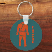 Braziliaanse Jiu Jitsu BJJ Gi Blauwgroen, persoonl Sleutelhanger (Voorkant)
