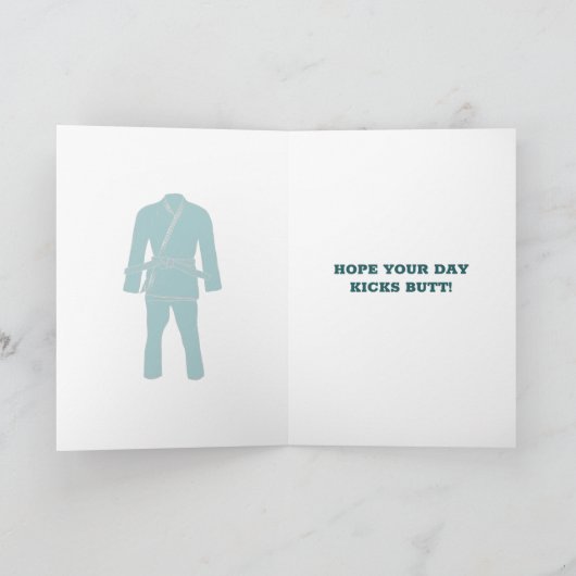 Braziliaanse Jiu Jitsu BJJ Gi Persoonlijk Birthday Kaart (Binnen)