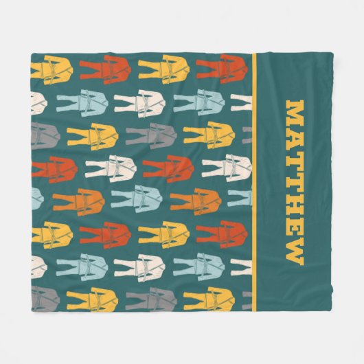 Braziliaanse Jiu Jitsu BJJ Gi Uniform Personalized Fleece Deken (Voorkant (Horizontaal))