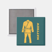 Braziliaanse Jiu Jitsu BJJ Gi Uniform Personalized Magneet (Voorkant / Achterkant)