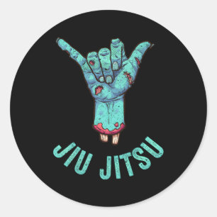Braziliaanse Jiu-Jitsu BJJ Hang Loose Shaka Ronde Sticker
