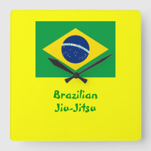 Braziliaanse Jiu-Jitsu (BJJ)-klok Vierkante Klok