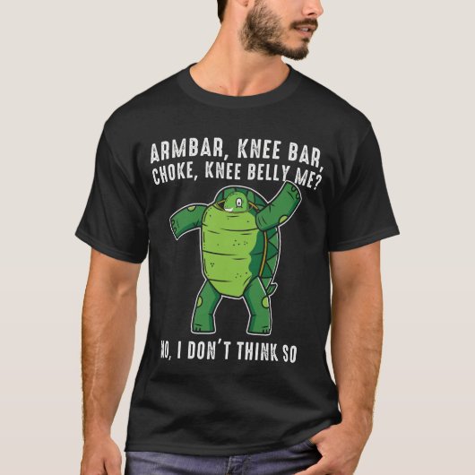 Braziliaanse Jiu jitsu BJJ Turtle defence position T-shirt (Voorkant)