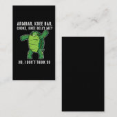 Braziliaanse Jiu jitsu BJJ Turtle defence position Visitekaartje (Voorkant / Achterkant)