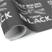 Braziliaanse Jiu Jitsu Black Belt Rolling Fighter Cadeaupapier (Rol Hoek)
