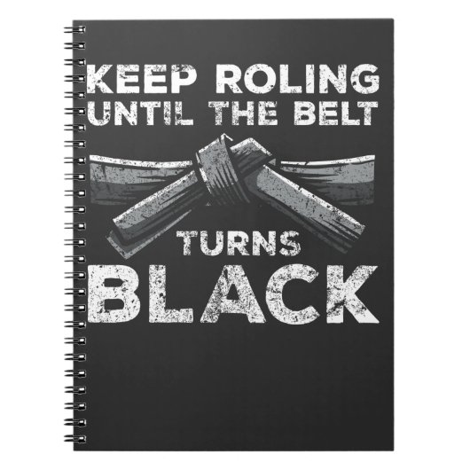 Braziliaanse Jiu Jitsu Black Belt Rolling Fighter Notitieboek (Voorkant)