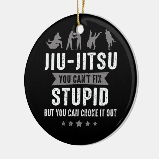 Braziliaanse Jiu Jitsu Cant Fix stuiter maar je ku Keramisch Ornament (Links)
