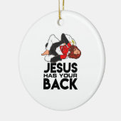 Braziliaanse Jiu Jitsu Christelijk Jezus heeft je Keramisch Ornament (Links)