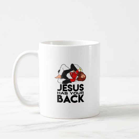 Braziliaanse Jiu Jitsu Christelijk Jezus heeft je  Koffiemok (Links)