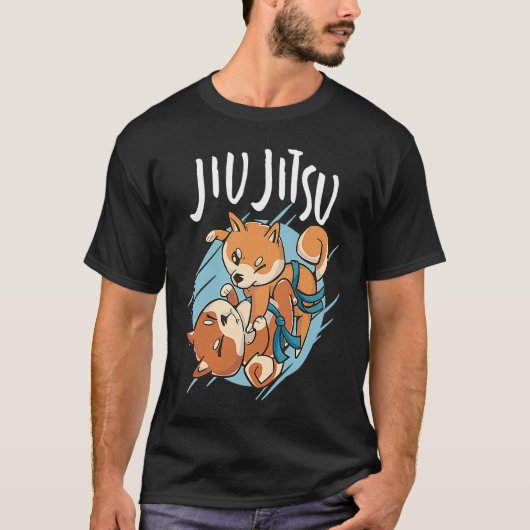 Braziliaanse Jiu Jitsu corgi's T-shirt (Voorkant)
