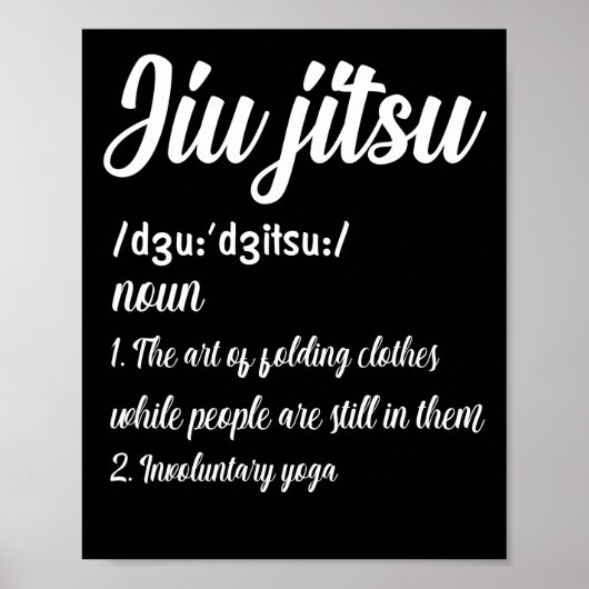 Braziliaanse Jiu Jitsu Definition Martial Art Comb Poster (Voorkant)