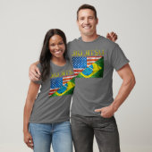 Braziliaanse Jiu Jitsu Dual Flags T-Shirt (Unisex)
