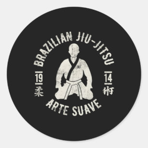 Braziliaanse Jiu Jitsu E Suave Oss BJJ Ronde Sticker