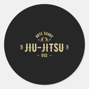 Braziliaanse Jiu Jitsu E Suave Oss BJJ Ronde Sticker