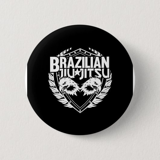 Braziliaanse Jiu Jitsu Embleem Ronde Button 5,7 Cm (Voorkant)