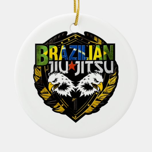 Braziliaanse Jiu Jitsu Emblem Keramisch Ornament (Voorkant)