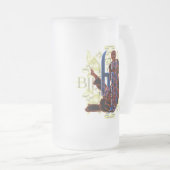 Braziliaanse Jiu Jitsu Frosted Beer Glass Matglas Bierpul (Voorkant rechts)