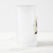 Braziliaanse Jiu Jitsu Frosted Beer Glass Matglas Bierpul (Center)