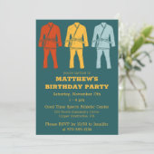 Braziliaanse Jiu Jitsu Gi Graphic Blauwgroen Boys Kaart (Staand voorkant)