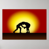 Braziliaanse Jiu Jitsu - Grapplers Sunset Poster (Voorkant)