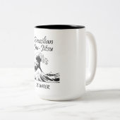 Braziliaanse Jiu-Jitsu Great Wave Tweekleurige Koffiemok (Voorkant rechts)