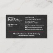 Braziliaanse Jiu-Jitsu instructeur Visitekaartje (Achterkant)