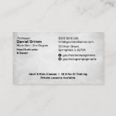 Braziliaanse Jiu-Jitsu instructeur Visitekaartje (Achterkant)