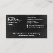 Braziliaanse Jiu-Jitsu instructeur Visitekaartje (Achterkant)