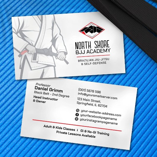 Braziliaanse Jiu-Jitsu instructeur Visitekaartje