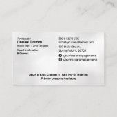 Braziliaanse Jiu-Jitsu instructeur Visitekaartje (Achterkant)