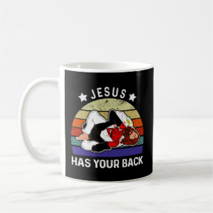Braziliaanse Jiu Jitsu Jesus Jesus heeft uw rug Koffiemok