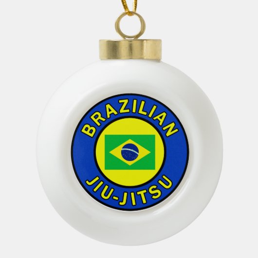 Braziliaanse Jiu Jitsu Keramische Bal Ornament (Voorkant)