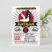 Braziliaanse Jiu Jitsu Martial Arts Kinder Uitnodi Kaart (Staand voorkant)