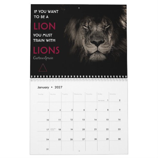 Braziliaanse Jiu Jitsu Motivatie kalender (Jan 2027)