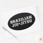 Braziliaanse Jiu Jitsu Ovale Sticker (Envelop)