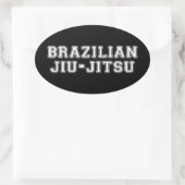 Braziliaanse Jiu Jitsu Ovale Sticker (Tas)