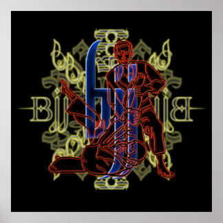 Braziliaanse Jiu Jitsu Poster Red Fighters