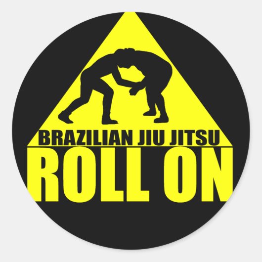 Braziliaanse Jiu Jitsu "Roll op" Sticker (Voorkant)