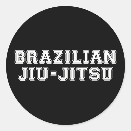 Braziliaanse Jiu Jitsu Ronde Sticker (Voorkant)