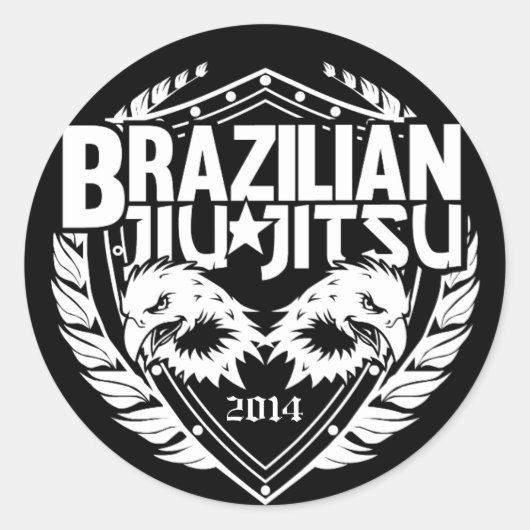  Braziliaanse Jiu-Jitsu Ronde Sticker (Voorkant)