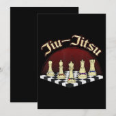 braziliaanse jiu jitsu schaadt zwarte gordel feestdagenkaart (Voorkant / Achterkant)