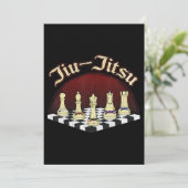 braziliaanse jiu jitsu schaadt zwarte gordel feestdagenkaart (Staand voorkant)